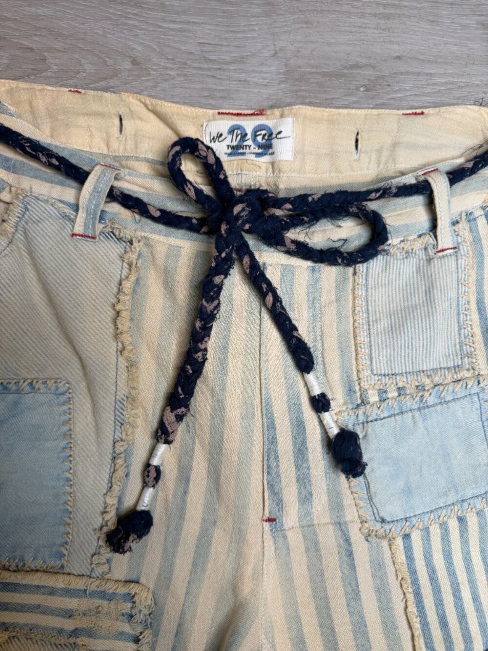 Free People - We The Free - Moxie Railroad Patchwork Jeans 29 - Picture 4 of 6